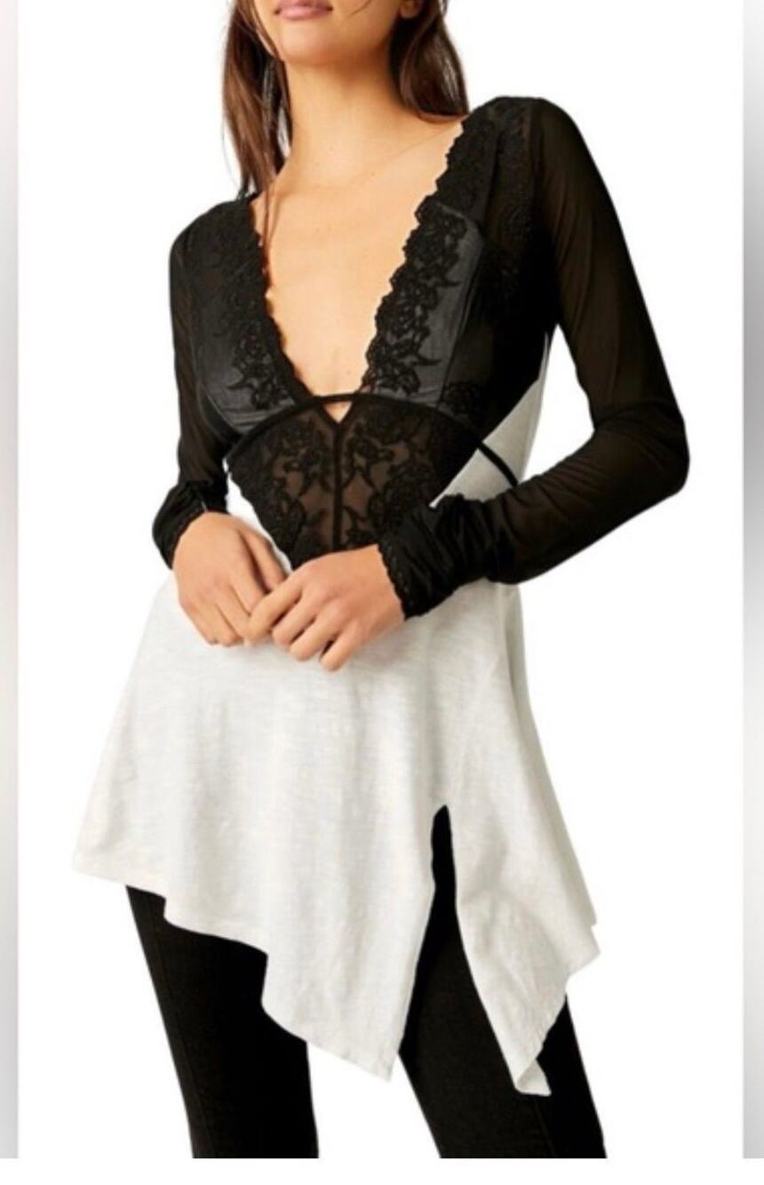 Free People Rendezvous Lace Top - Size S